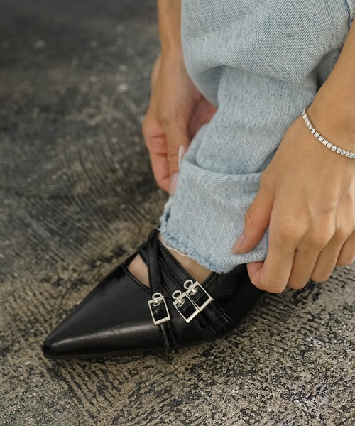 ベルトディテールスリングバックパンプス Miss Z Sling Back - 60 mm スリングバックパンプス - パテントレザー