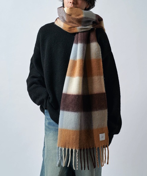 Lui's（ルイス） マフラー ソフトタッチボリュームロングチェック