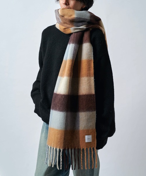 Lui's（ルイス） マフラー ソフトタッチボリュームロングチェック