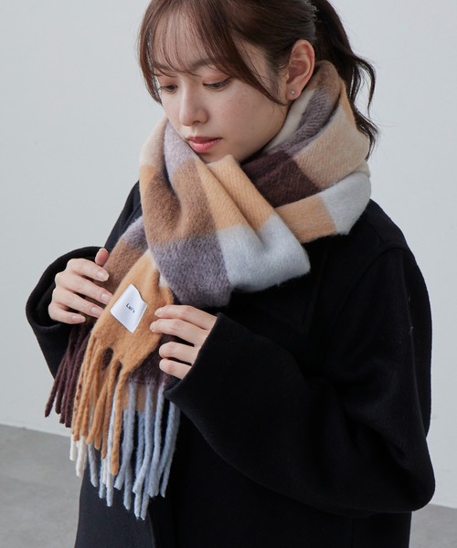 Lui's（ルイス） マフラー ソフトタッチボリュームロングチェック