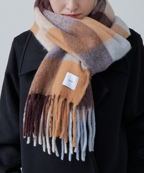 LQ エルキュー ワイズフォーメン Y's for men チェック柄 マフラー LQ