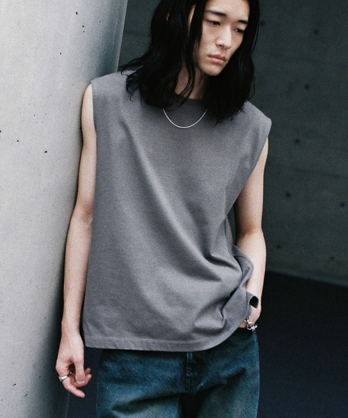 WYM LIDNM タンクトップ EXTRA FINE COTTON SLEEVELESS TEE メンズ