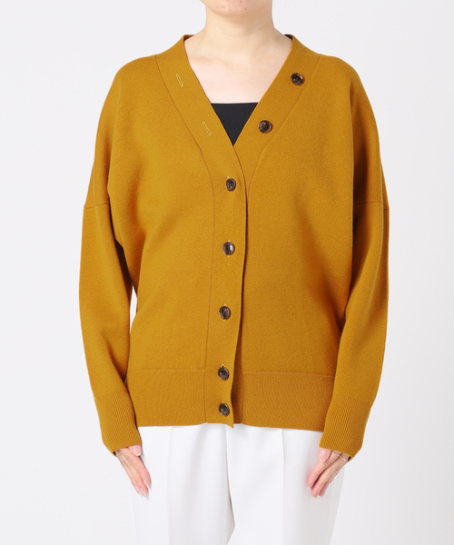 NOBLE（ノーブル） ニットカーディガン - オレンジ レディース