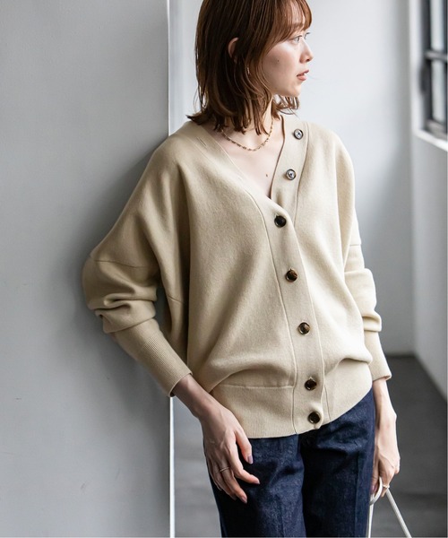 【美品】noble ロングニット　カーディガン NOBLE（ノーブル） ニットカーディガン - オレンジ レディース