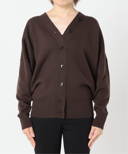 NOBLE（ノーブル） ニットカーディガン - オレンジ レディース