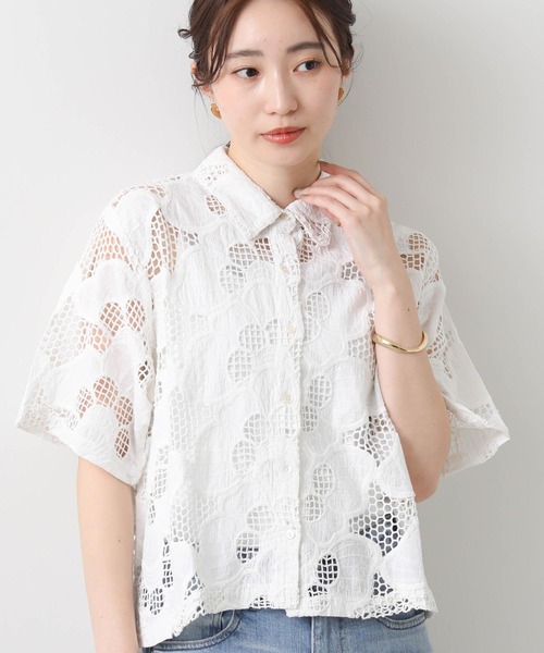 【Pheeta.】カットワークブラウス Torrazzo Donna ブラウス シャツ カットワークレースブラウス