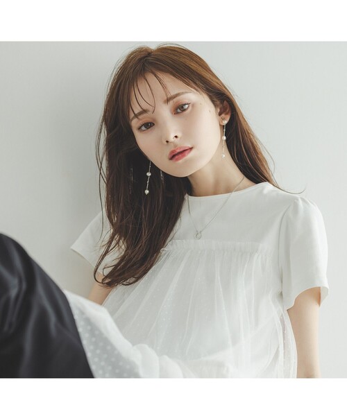 TOCCA（トッカ）ホワイトカットソー トップス （ストレッチ性あり） TOCCA（トッカ） tシャツ PLAY PARACHUTE Tシャツ レディース