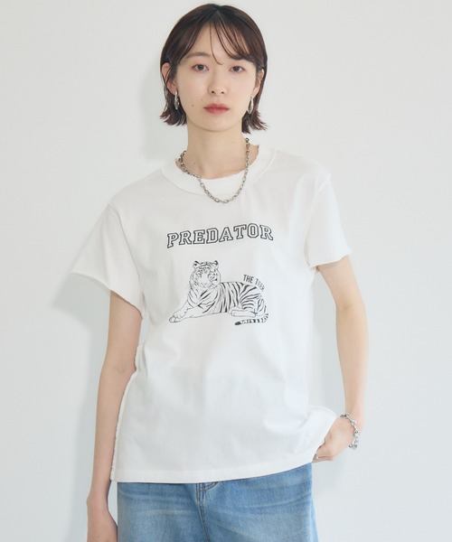 tシャツ pqran ピグメントTEE レディース