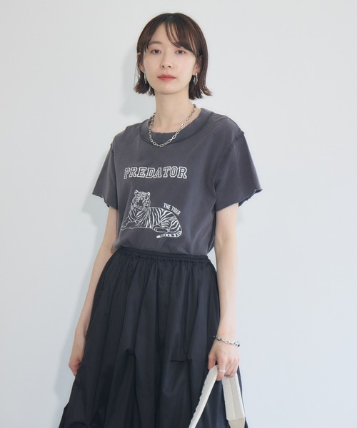 tシャツ pqran ピグメントTEE レディース Paradise Picnic tシャツ pqran ピグメントTEE レディース
