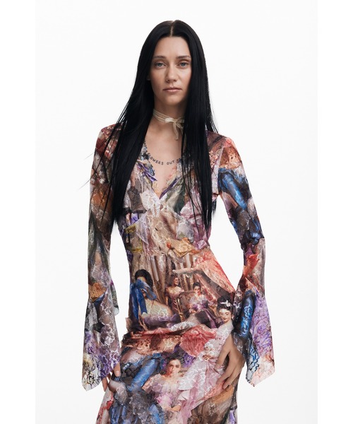 デシグアル ✖️ マリアエスコテー　花柄 ワンピース　ロングドレス Desigual ワンピース 「Desigual×Maria Escote」バロック