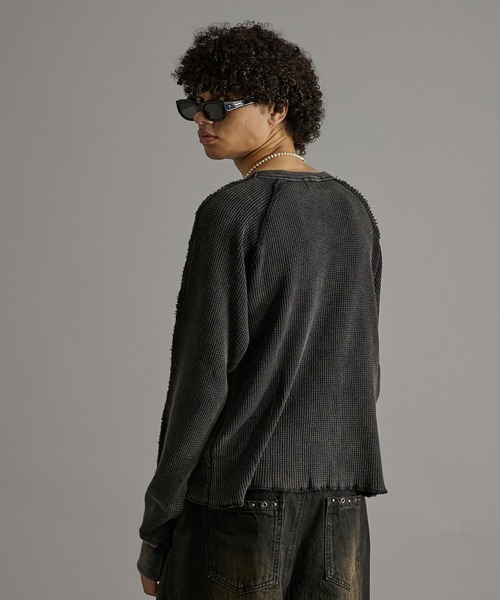 「ANDER HUNK」 長袖Tシャツ MEDIUM ブラック メンズ