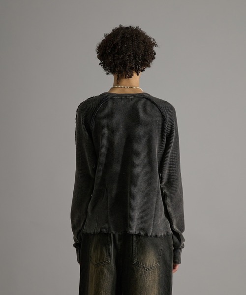 「ANDER HUNK」 長袖Tシャツ MEDIUM ブラック メンズ