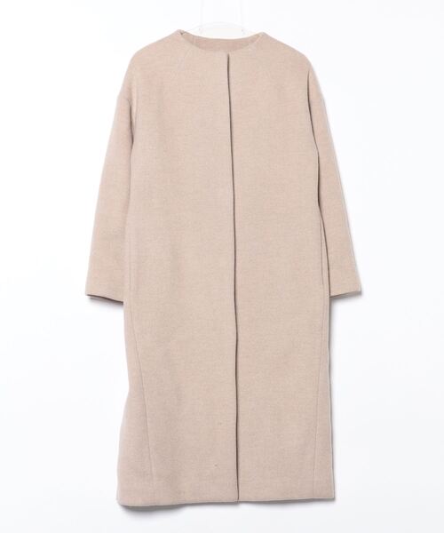 ELENDEEK（エレンディーク） ノーカラーコート 01 ベージュ レディース