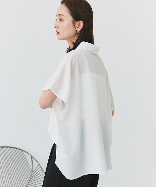 ad thie（アドティエ） ブラウス シャツ ジョーゼット ドルマン