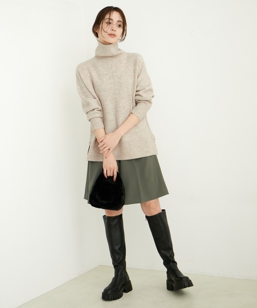 「LE CERCLE par rope'」 タートルネックニット M ベージュ系その他2 レディース_画像6