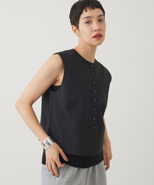 【THE PAUSE】コンパクトジレ THE PAUSE ベスト ジレ 「THE PAUSE」トロコンパクトジレ