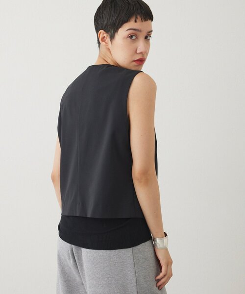 ベスト ジレ 「THE PAUSE」トロコンパクトジレ レディース She's Closet ベスト ジレ ショート丈トーションレースかぎ編み