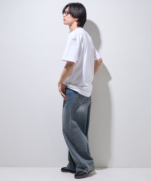 「FREAK'S STORE」 半袖Tシャツ MEDIUM チャコールグレー レディース