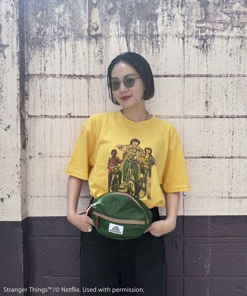 「FREAK'S STORE」 半袖Tシャツ MEDIUM チャコールグレー レディース