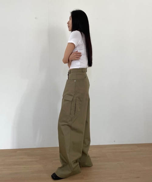 「Didot.showroom」 カーゴパンツ X-SMALL ブルーグリーン レディース
