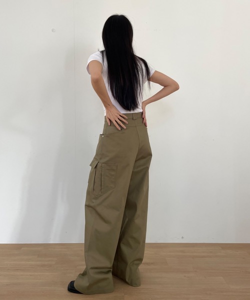 「Didot.showroom」 カーゴパンツ X-SMALL ブルーグリーン レディース