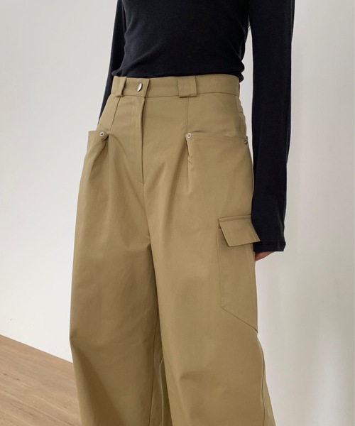「Didot.showroom」 カーゴパンツ X-SMALL ブルーグリーン レディース
