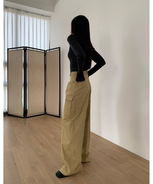 「Didot.showroom」 カーゴパンツ X-SMALL ブルーグリーン レディース