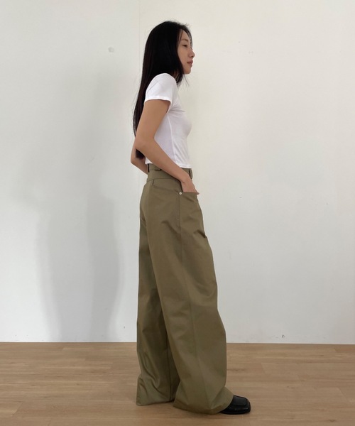 「Didot.showroom」 カーゴパンツ X-SMALL ブルーグリーン レディース