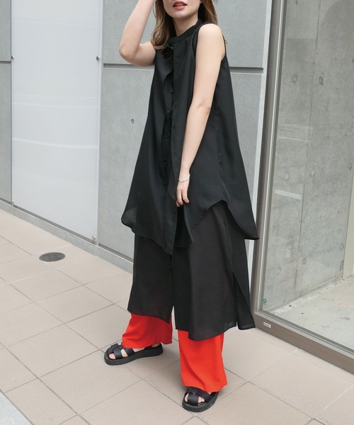 MARK AND LONA ノースリーブ ワンピース ブラック CORNERS（コーナーズ） ノースリーブワンピース M ブラック レディース