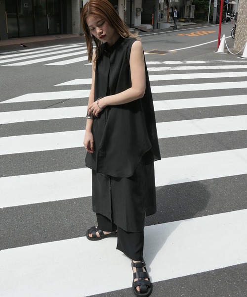 MARK AND LONA ノースリーブ ワンピース ブラック MARK AND LONA ノースリーブ ワンピース ブラック MARK & LONA(マーク