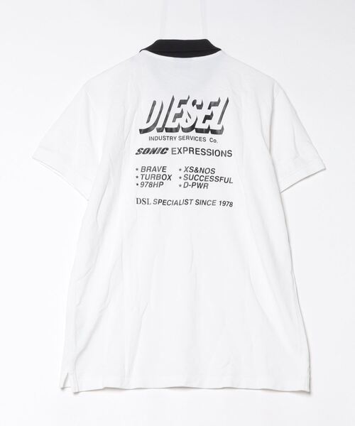 DIESEL（ディーゼル） 半袖ポロシャツ X-LARGE ホワイト メンズ 