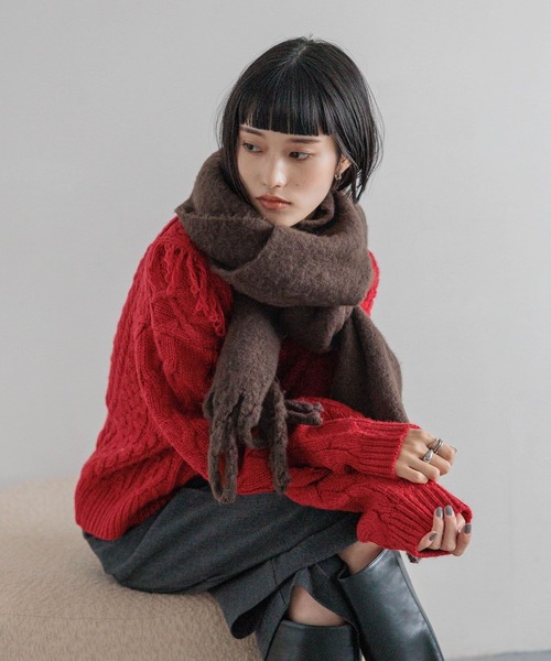 LOWRYS FARM（ローリーズファーム） ストール マフラー フトフリンジ