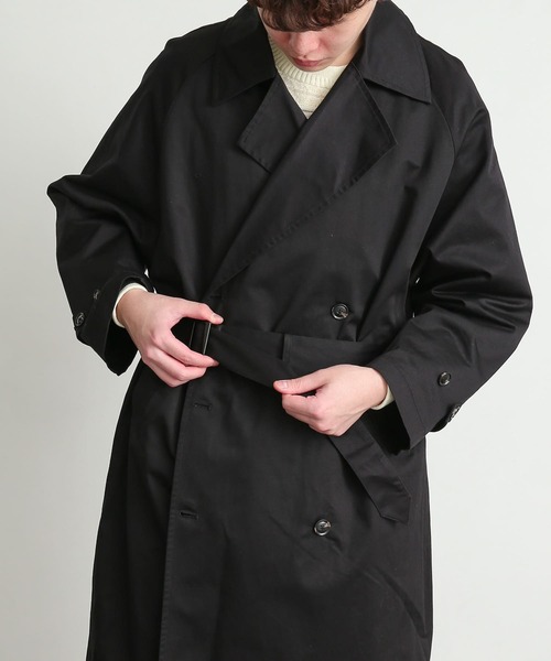 「SENSE OF PLACE by URBAN RESEARCH」 トレンチコート MEDIUM ブラック メンズ_画像2