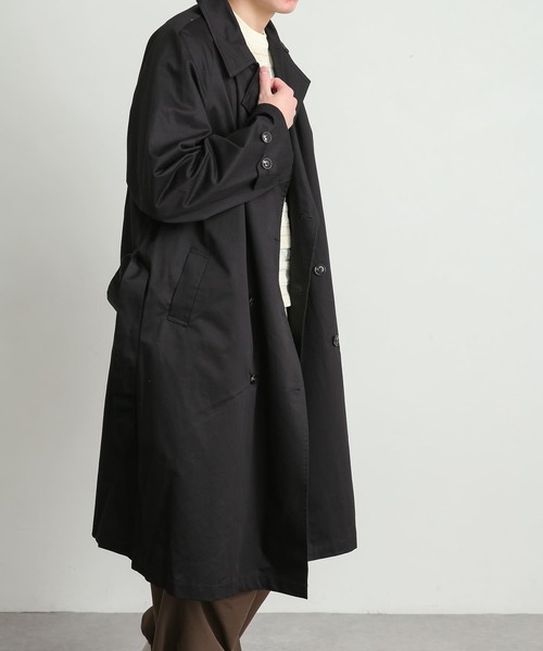 「SENSE OF PLACE by URBAN RESEARCH」 トレンチコート MEDIUM ブラック メンズ_画像5