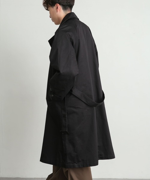 「SENSE OF PLACE by URBAN RESEARCH」 トレンチコート MEDIUM ブラック メンズ_画像6