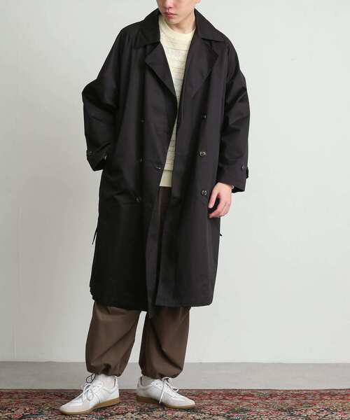 「SENSE OF PLACE by URBAN RESEARCH」 トレンチコート MEDIUM ブラック メンズ_画像8