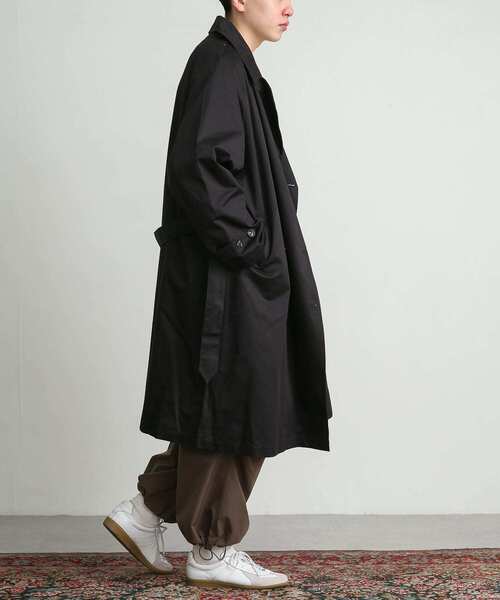 「SENSE OF PLACE by URBAN RESEARCH」 トレンチコート MEDIUM ブラック メンズ_画像9