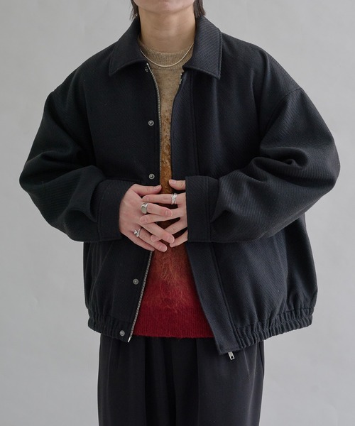 epnok ブルゾン アウター ウールライクショートブルゾン メンズ