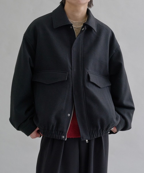 epnok ブルゾン アウター ウールライクショートブルゾン メンズ