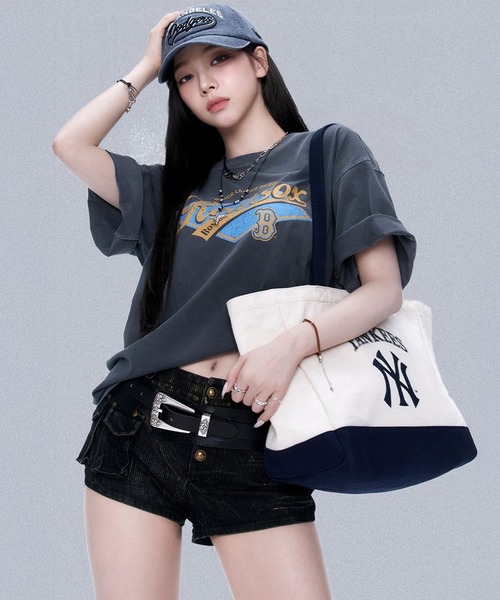 MLB トートバッグ 「日本未入荷」MLB KOREA ヴィンテージ レタリング