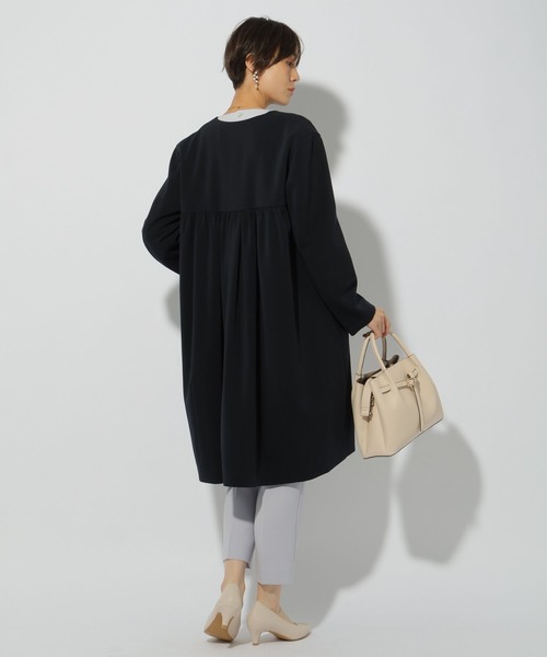 「Elura」 ノーカラーコート FREE ホワイト レディース_画像4