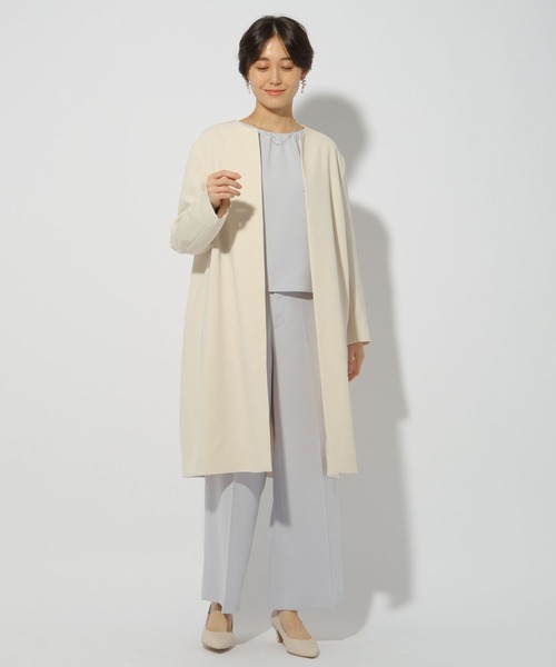 「Elura」 ノーカラーコート FREE ホワイト レディース_画像5