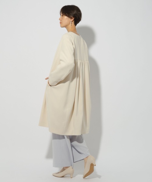 「Elura」 ノーカラーコート FREE ホワイト レディース_画像6