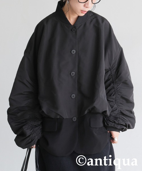 antiqua（アンティカ） コート アウター 異素材切替 ジャケット