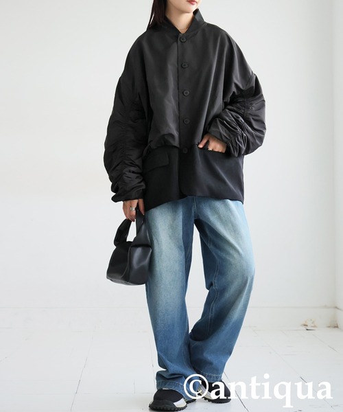 antiqua（アンティカ） コート アウター 異素材切替 ジャケット