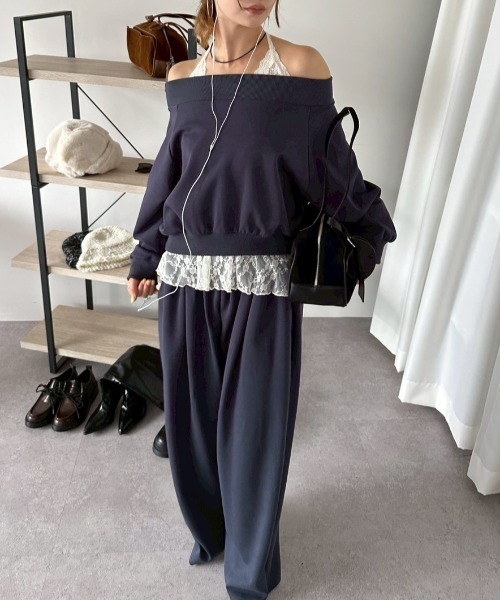 HANNE スウェットパンツ ジャージ スウェットタッチタックパンツ