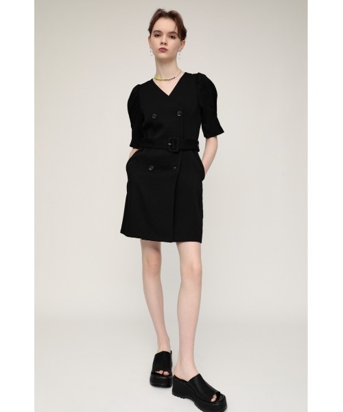 「SLY」 半袖ワンピース 1 ブラック レディース_画像2