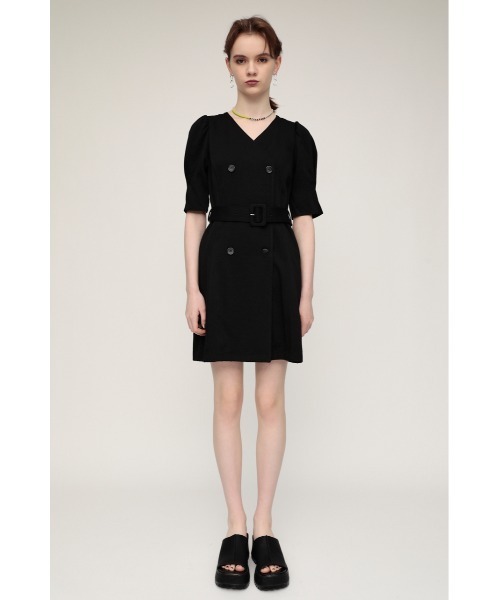 「SLY」 半袖ワンピース 1 ブラック レディース_画像3