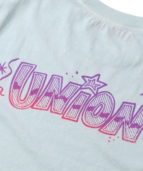 [UNION(UNION TOKYO)] короткий рукав футболка SMALL голубой мужской 