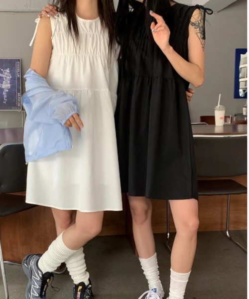 「gossip！ロサンゼルス」 ノースリーブワンピース FREE ブラック レディース_画像6